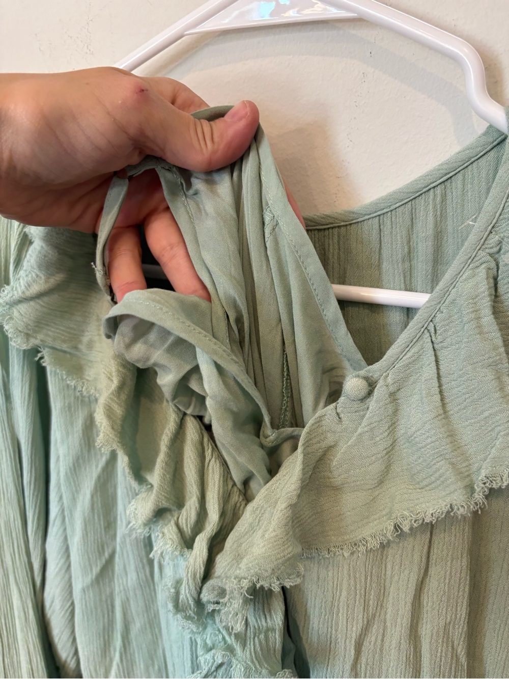 Free People sweet darlin Sage Green Textured Maxi Dress XL - Picture 12 of 15